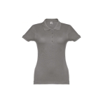 Women's cotton polo shirt in many colours, 195 g/m2 dark grey colour first view