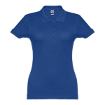 Women's cotton polo shirt in many colours, 195 g/m2 royal blue colour