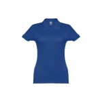 Women's cotton polo shirt in many colours, 195 g/m2 royal blue colour first view