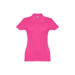 Women's cotton polo shirt in many colours, 195 g/m2 fuchsia colour first view