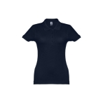 Women's cotton polo shirt in many colours, 195 g/m2 navy-blue colour first view