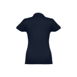 Women's cotton polo shirt in many colours, 195 g/m2 navy-blue colour second view