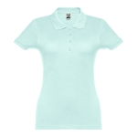 Women's cotton polo shirt in many colours, 195 g/m2 mint green colour