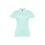 Women's cotton polo shirt in many colours, 195 g/m2 mint green colour first view