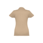 Women's cotton polo shirt in many colours, 195 g/m2 light brown colour second view