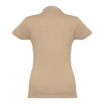 Women's cotton polo shirt in many colours, 195 g/m2 light brown colour