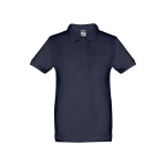 Cotton polo shirt for children, 195 g/m2, THC Adam Kids blue colour first view