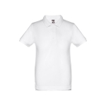 Cotton polo shirt for children, 195 g/m2, THC Adam Kids white colour first view