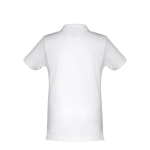 Cotton polo shirt for children, 195 g/m2, THC Adam Kids white colour second view