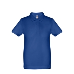 Cotton polo shirt for children, 195 g/m2, THC Adam Kids royal blue colour