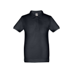 Cotton polo shirt for children, 195 g/m2, THC Adam Kids ultramarine blue colour first view