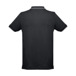 Slim-fit cotton polo shirt, 210 g/m2, THC Rome black colour second view