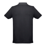 Slim-fit cotton polo shirt, 210 g/m2, THC Rome black colour