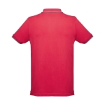 Slim-fit cotton polo shirt, 210 g/m2, THC Rome red colour second view