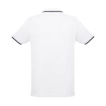 Slim-fit cotton polo shirt, 210 g/m2, THC Rome white colour second view