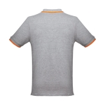 Slim-fit cotton polo shirt, 210 g/m2, THC Rome grey colour second view