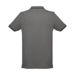 Slim-fit cotton polo shirt, 210 g/m2, THC Rome dark grey colour second view