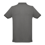 Slim-fit cotton polo shirt, 210 g/m2, THC Rome dark grey colour