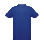 Slim-fit cotton polo shirt, 210 g/m2, THC Rome royal blue colour second view