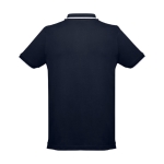 Slim-fit cotton polo shirt, 210 g/m2, THC Rome navy-blue colour second view