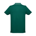 Slim-fit cotton polo shirt, 210 g/m2, THC Rome dark green colour second view