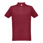 Cotton and polyester polo shirt in full colour, 200 g/m2 burgundy colour