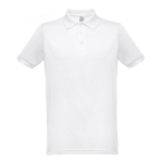 Cotton and polyester polo shirt in full colour, 200 g/m2 white colour