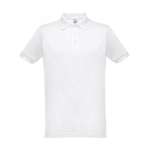 Cotton and polyester polo shirt in full colour, 200 g/m2 white colour first view