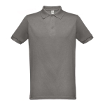 Cotton and polyester polo shirt in full colour, 200 g/m2 dark grey colour