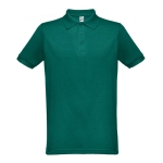 Cotton and polyester polo shirt in full colour, 200 g/m2 dark green colour