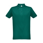 Cotton and polyester polo shirt in full colour, 200 g/m2 dark green colour first view