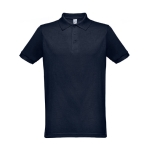 Cotton and polyester polo shirt in full colour, 200 g/m2 ultramarine blue colour first view