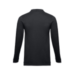 Long-sleeved cotton polo shirt, 210 g/m2, THC Bern black colour second view