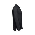 Long-sleeved cotton polo shirt, 210 g/m2, THC Bern black colour third view