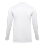 Long-sleeved cotton polo shirt, 210 g/m2, THC Bern white colour