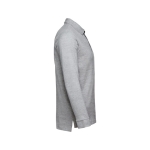 Long-sleeved cotton polo shirt, 210 g/m2, THC Bern grey colour third view