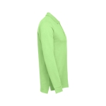 Long-sleeved cotton polo shirt, 210 g/m2, THC Bern light-green colour third view