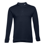 Long-sleeved cotton polo shirt, 210 g/m2, THC Bern