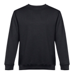 Unisex cotton and polyester sweatshirt, 300 g/m2 black colour