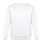 Unisex cotton and polyester sweatshirt, 300 g/m2 white colour