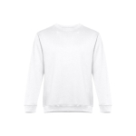 Unisex cotton and polyester sweatshirt, 300 g/m2 white colour first view