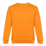 Unisex cotton and polyester sweatshirt, 300 g/m2 orange colour