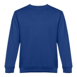 Unisex cotton and polyester sweatshirt, 300 g/m2 royal blue colour