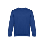 Unisex cotton and polyester sweatshirt, 300 g/m2 royal blue colour first view