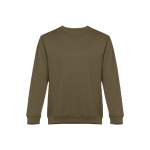 Unisex cotton and polyester sweatshirt, 300 g/m2 military green colour first view