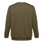 Unisex cotton and polyester sweatshirt, 300 g/m2 military green colour