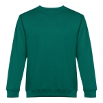 Unisex cotton and polyester sweatshirt, 300 g/m2 dark green colour