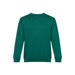 Unisex cotton and polyester sweatshirt, 300 g/m2 dark green colour first view