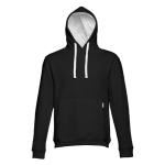 Cotton & polyester sweatshirt, 320 g/m2, THC Moscow black/grey colour fourth view