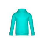 Kid's cotton & polyester sweatshirt, 320 g/m2 transparent green colour first view